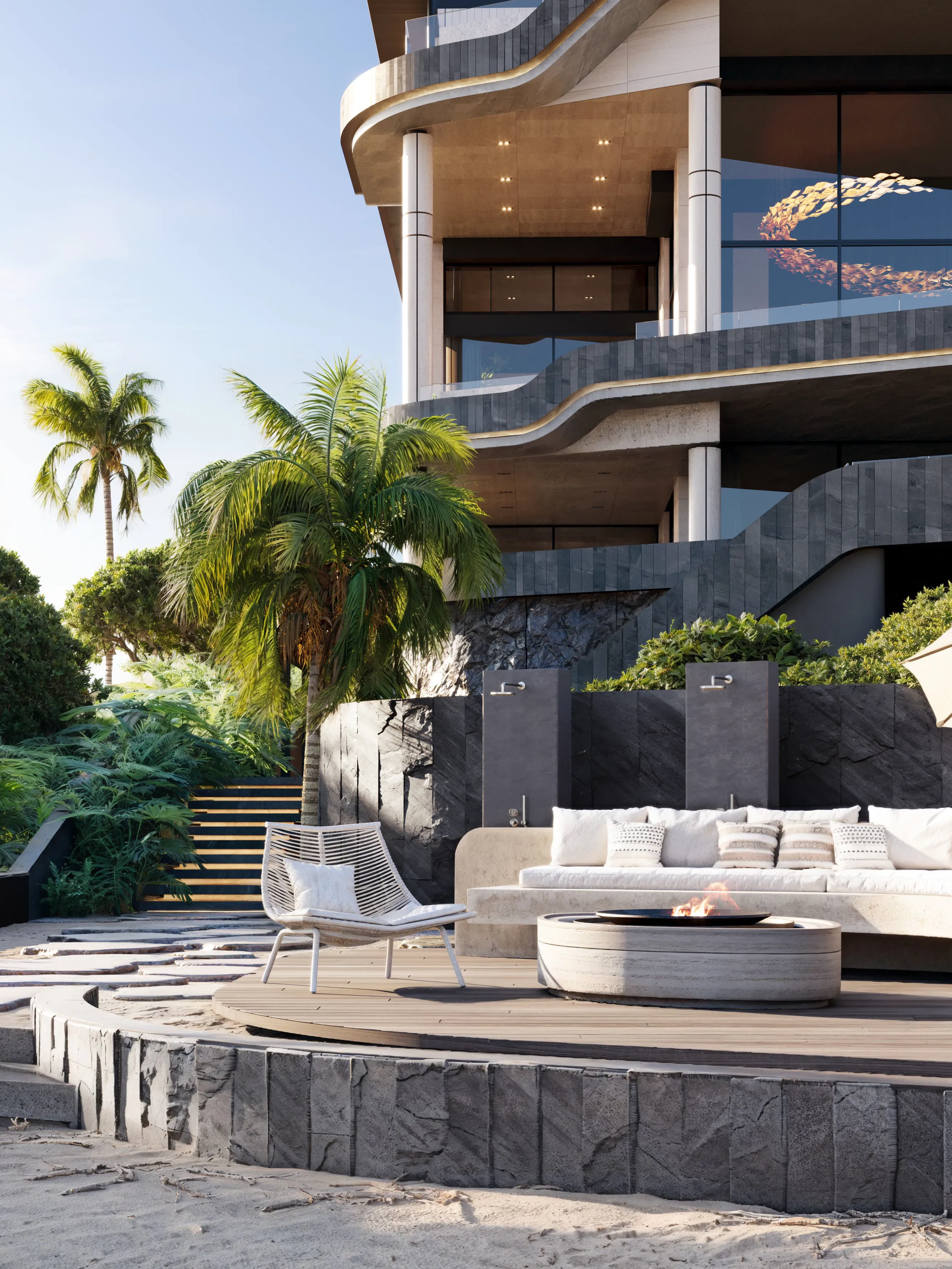 Luxury beachfront architecture